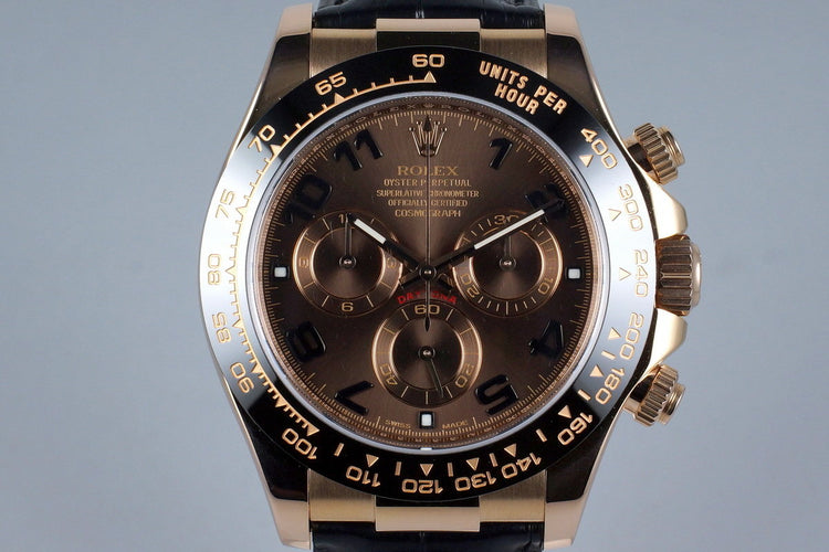 2012 Rolex RG Daytona 116515 Chocolate Arabic Dial with Box and Papers