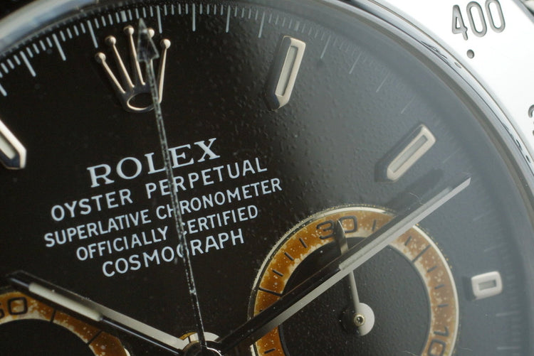 1993 Rolex SS Zenith Daytona 16520 Black Patrizzi Dial