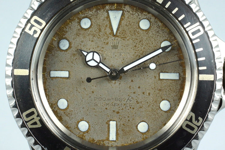 1964 Rolex Submariner 5513 Tropical Glossy Gilt Meters First Dial
