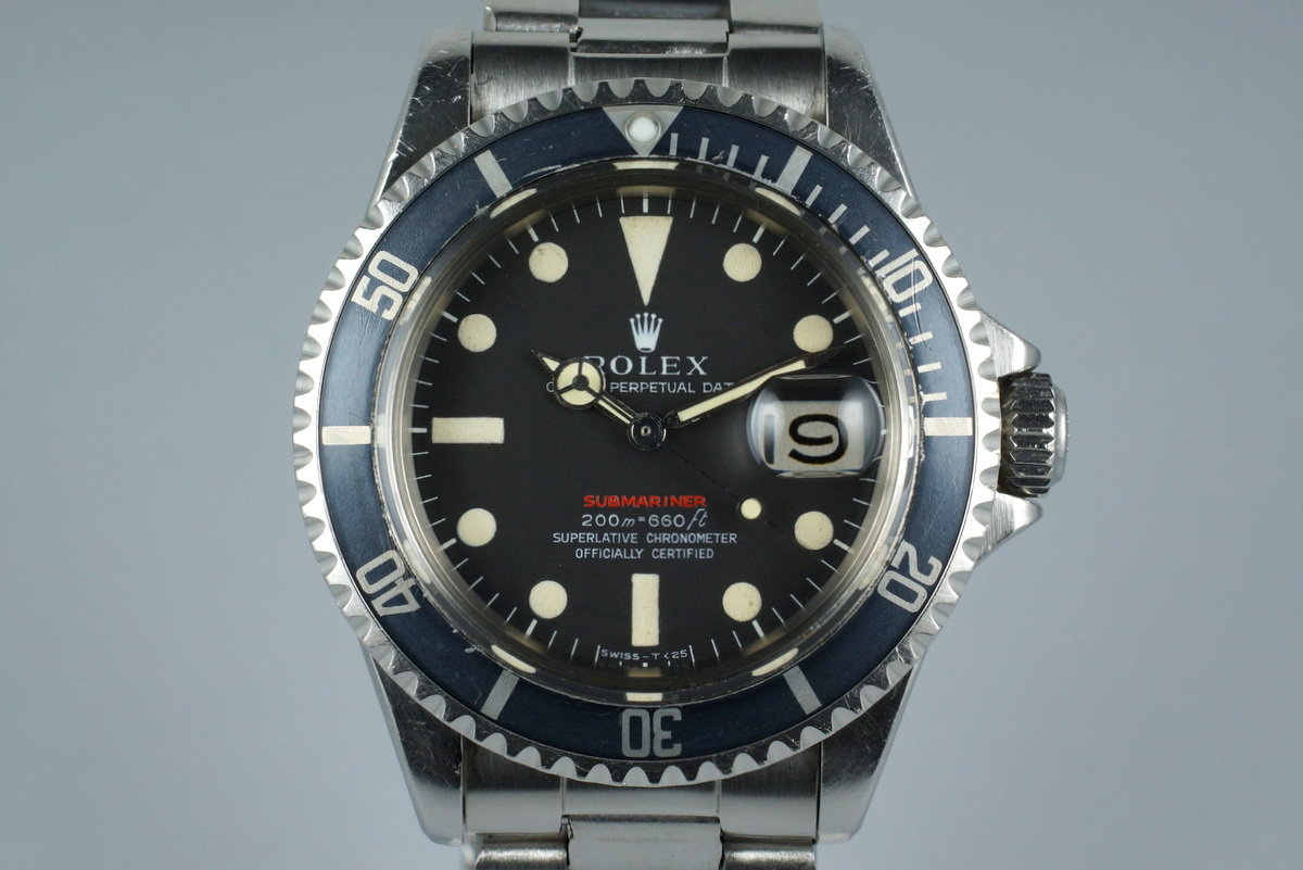 HQ Milton - 1969 Rolex Red Submariner 1680 Mark II First Dial, Inventory #5301, For Sale
