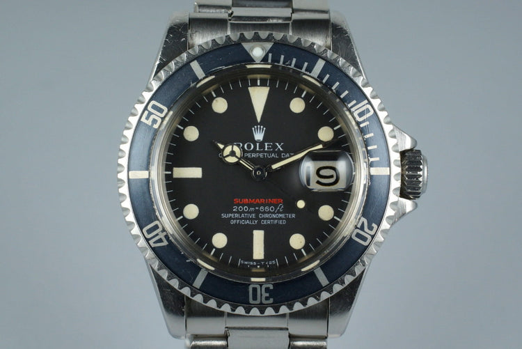 1969 Rolex Red Submariner 1680 Mark II Meters First Dial
