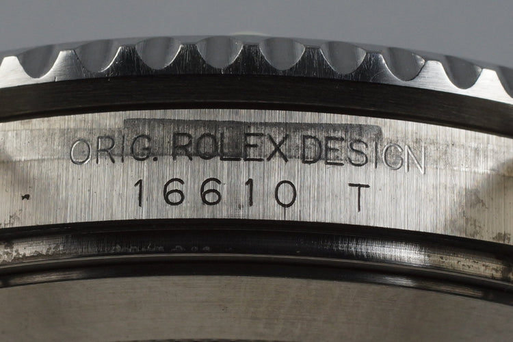 2004 Rolex Green Submariner 16610LV Mark I Dial and Insert with Box and Papers