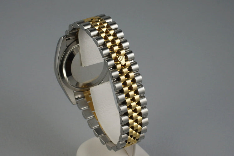 2004 Rolex Two Tone DateJust 116233 Factory Blue Vignette Diamond Dial with Box and Papers