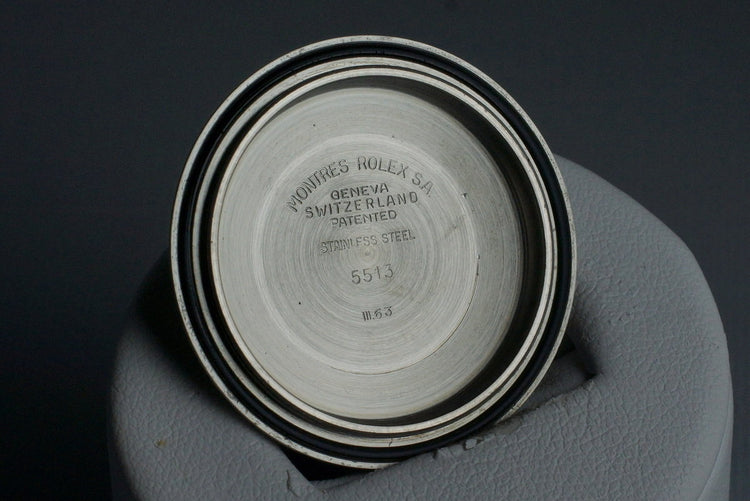 1963 Rolex Submariner 5513 PCG Gilt Chapter Ring Dial