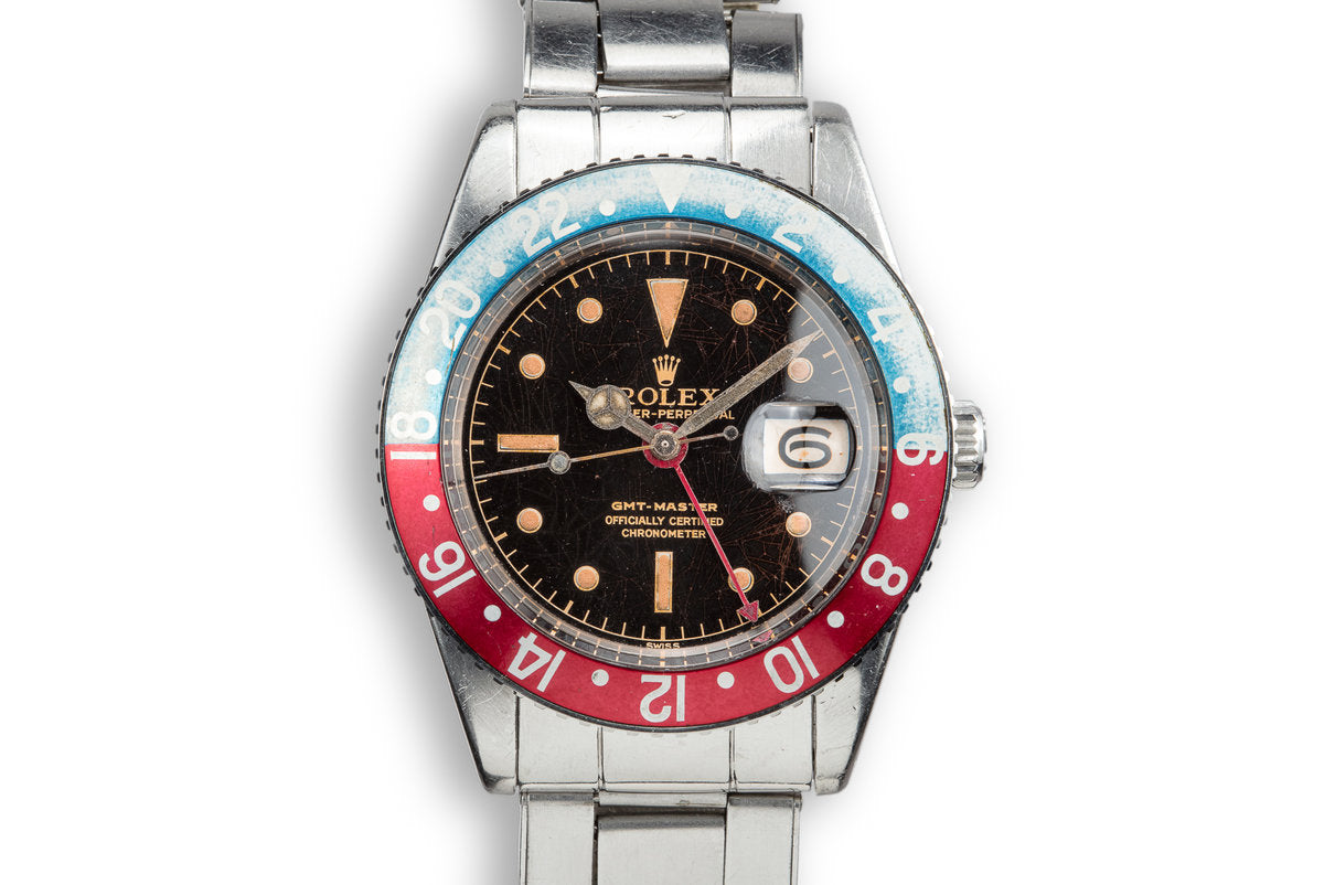 HQ Milton 1959 Rolex GMT-Master 6542 Gilt Dial with Chronometer Papers and Servi, Inventory #A2111, For Sale