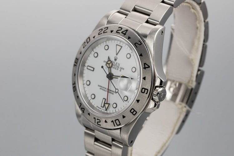 1995 Rolex Explorer II 16570 White Dial