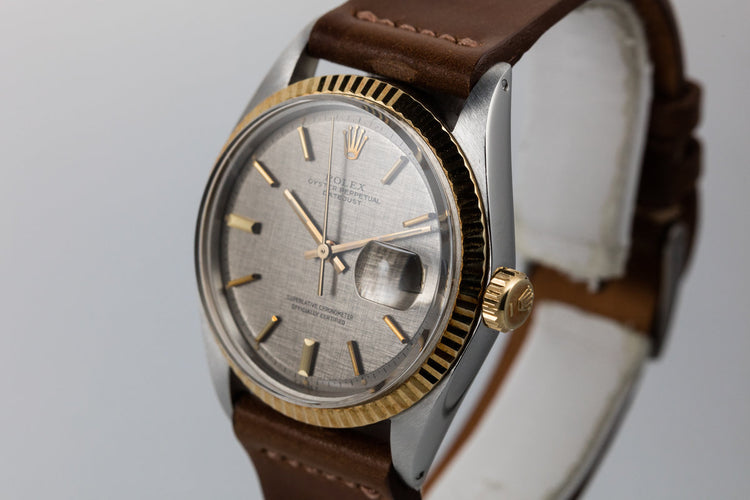 1971 Rolex Two Tone DateJust 1601 Linen Dial