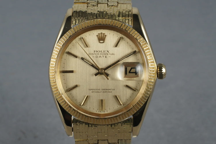 1965 Rolex 18K Date 1509 with Rare Rolex Band