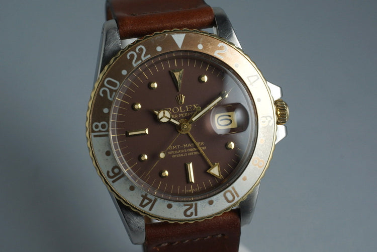 1972 Rolex Two Tone GMT 1675 with Root Beer Dial