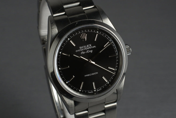 1997 Rolex Air King 14000 Black Dial with Box and Papers