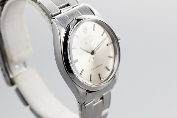 1964 Rolex Air-King 5500 with SWISS only Silver Dial