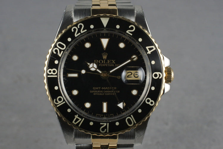 1987 Rolex 18K/SS GMT-Master 16753 with Box and Papers