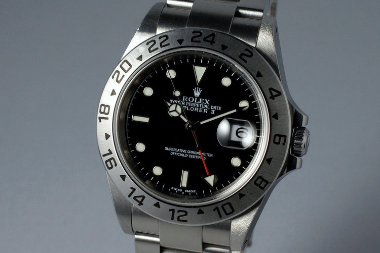 2002 Rolex Explorer II 16570 Black Dial