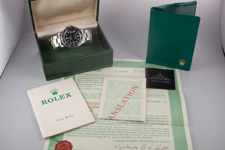 1974 Rolex Red Submariner 1680 MK VI Dial with Box and Papers