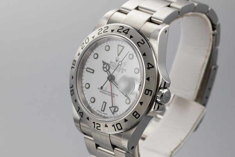 2002 Rolex Explorer II 16570 White Dial