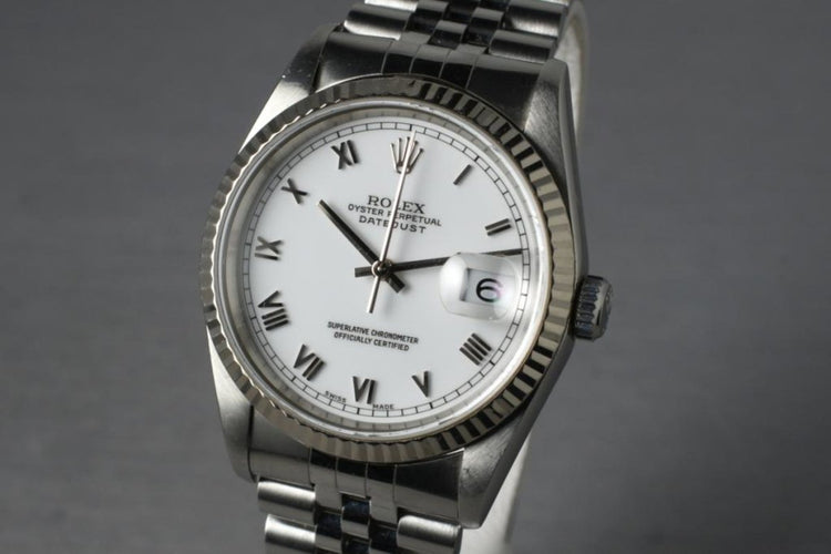 1995 Rolex Datejust 16234 White Roman Dial