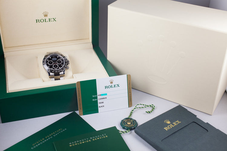 2016 Rolex Ceramic Daytona 116500LN Black Dial with Box and Papers