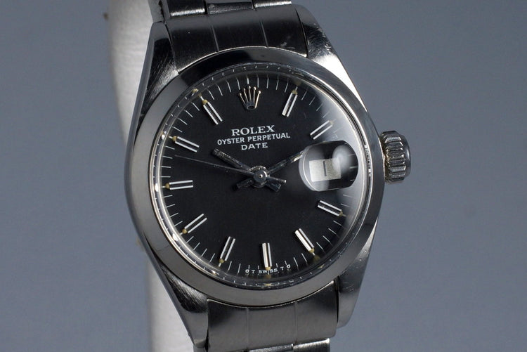 1972 Rolex Ladies Date 6916 Black Sigma Dial