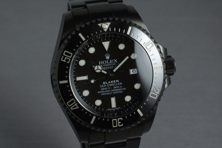 2009 Rolex Blaken Deep Sea Dweller 116660 with Blaken Box and Papers