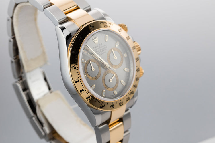2006 Rolex Two Tone Daytona 116523 Grey Dial
