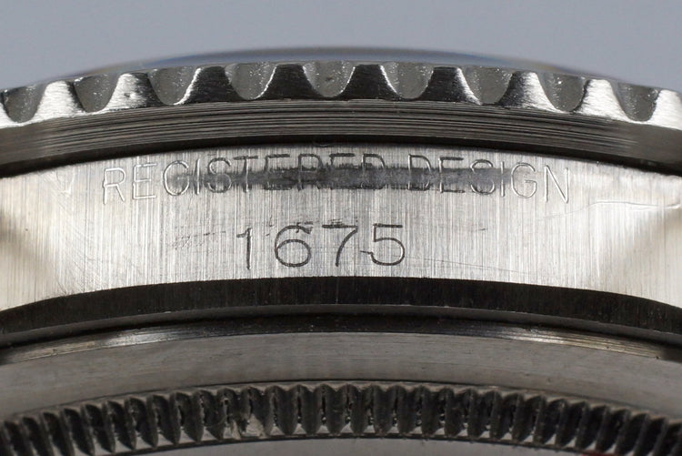 1967 Rolex GMT 1675 Mark I Dial and Fuchsia Insert with Box and Papers