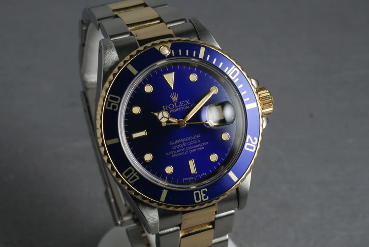 1988 Rolex Submariner 18K/SS Blue Dial 16803