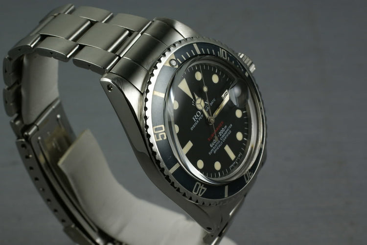 Rolex Red Submariner 1680 with Box, Papers, and Advertising material