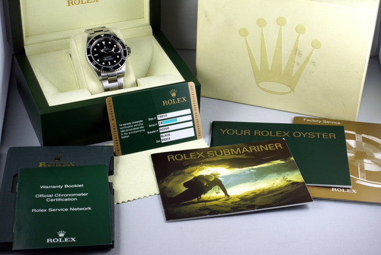 2006 Rolex Submariner 16610 with Box and Papers