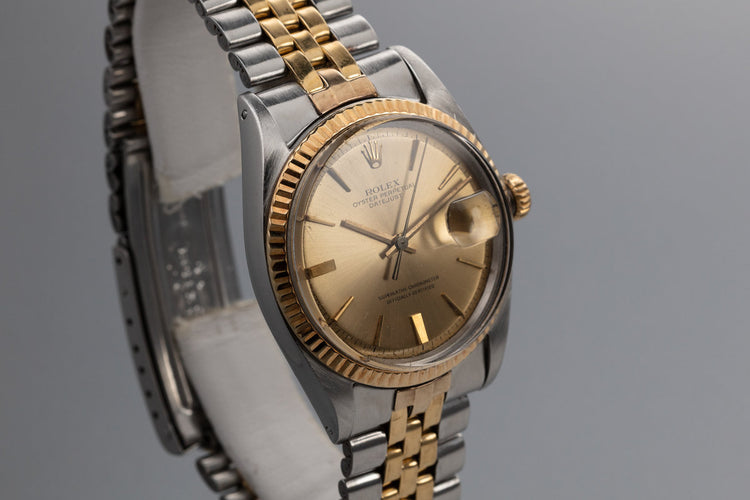 1967 Rolex TwoTone DateJust 1601 with Gold No Lume Dial