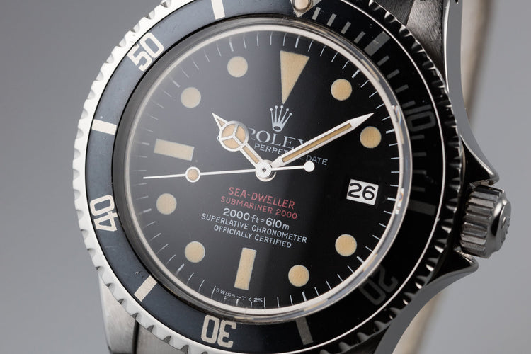 1977 Rolex Double Red Sea-Dweller 1665 with Service Papers