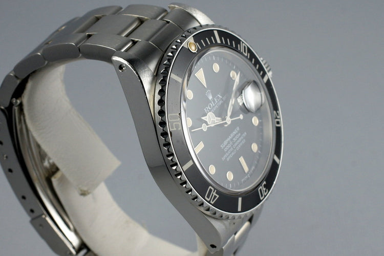 1988 Rolex Submariner 168000 with RSC Papers
