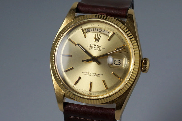1972 Rolex YG Day-Date 1803 Champagne Sigma Dial