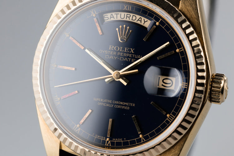1980 Rolex Day-Date 18038 Blue Dial
