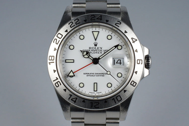 1999 Rolex Explorer II 16570 White Dial with Box and Papers