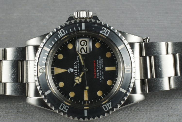 1970 Rolex Red Submariner 1680 with Box and Papers