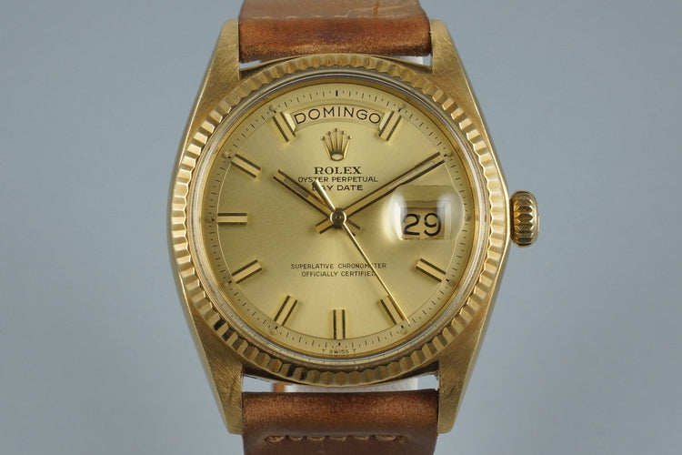 1970 Rolex YG Day-Date ‘Wide Boy’ Dial 1803