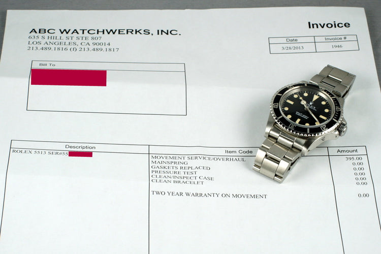 1978 Rolex Mk I Maxi Dial Submariner 5513