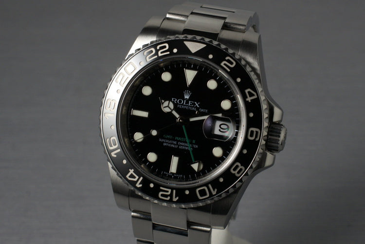 2007 Rolex GMT II 116710 with Box and Papers