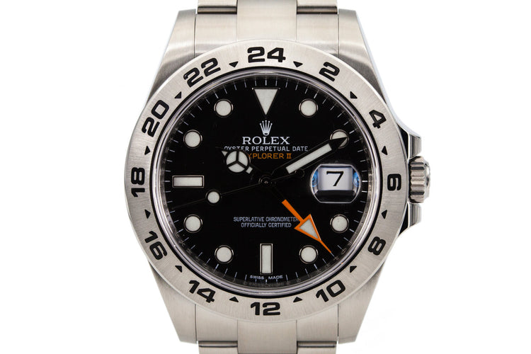 2010 Rolex Explorer II 216570 Black Dial with Box and Papers
