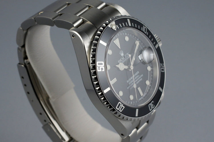2002 Rolex Submariner 16610 with RCS Papers
