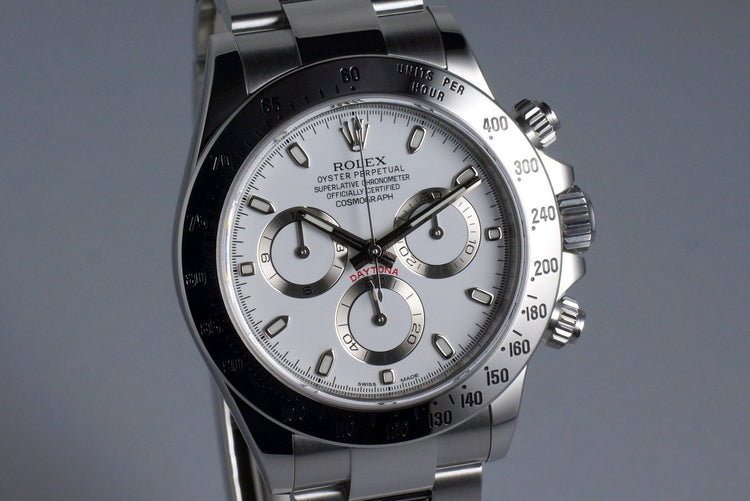 2014 Rolex Daytona 116520 White Dial with Box and Papers