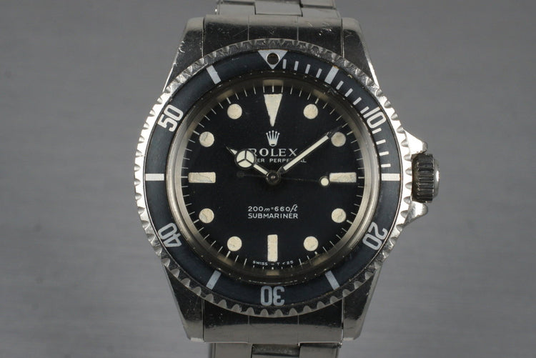 1968 Rolex Submariner 5513 Meters First with Box and Receipt