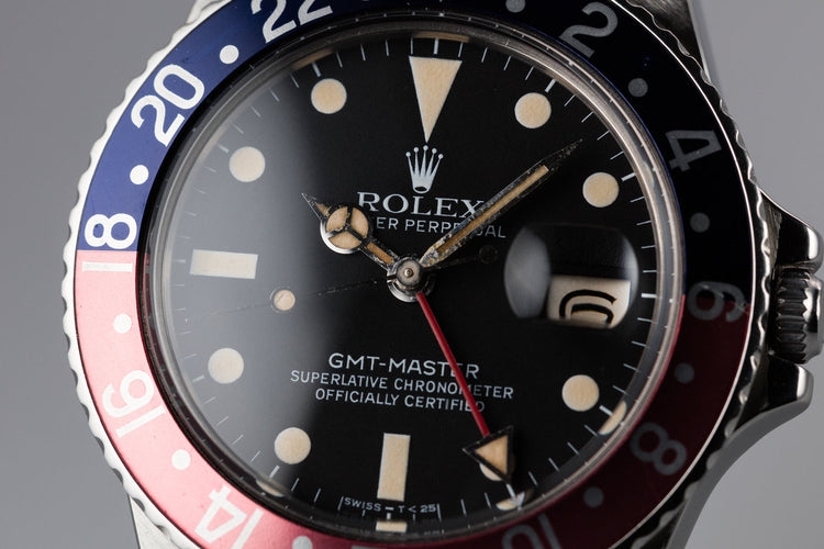 1981 Rolex GMT Master 16750 "Pepsi" with Box and Papers and Original Sales Receipt
