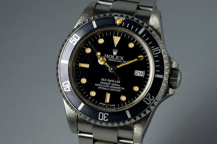1984 Rolex Sea Dweller 16660 Spider Dial with Box and Papers
