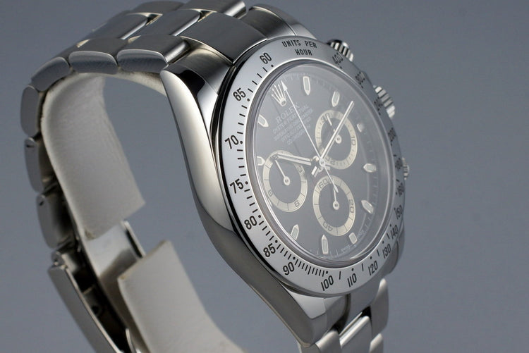 2002 Rolex Daytona 116520 Black Dial with Box and Papers