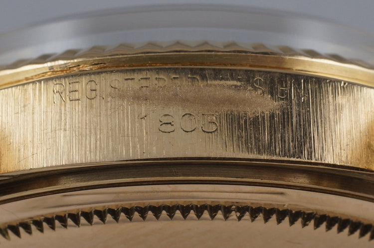 1972 Rolex Rose Gold Day-Date 1803 Black Dial