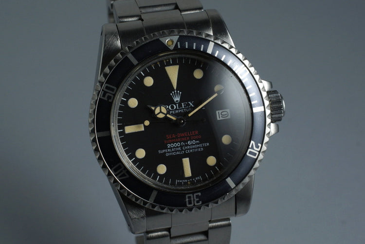 1978 Rolex Double Red Sea Dweller Mark 4 Dial 1665
