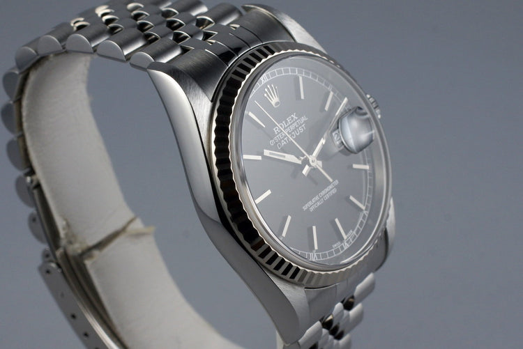 2003 Rolex DateJust 16234 Black Dial