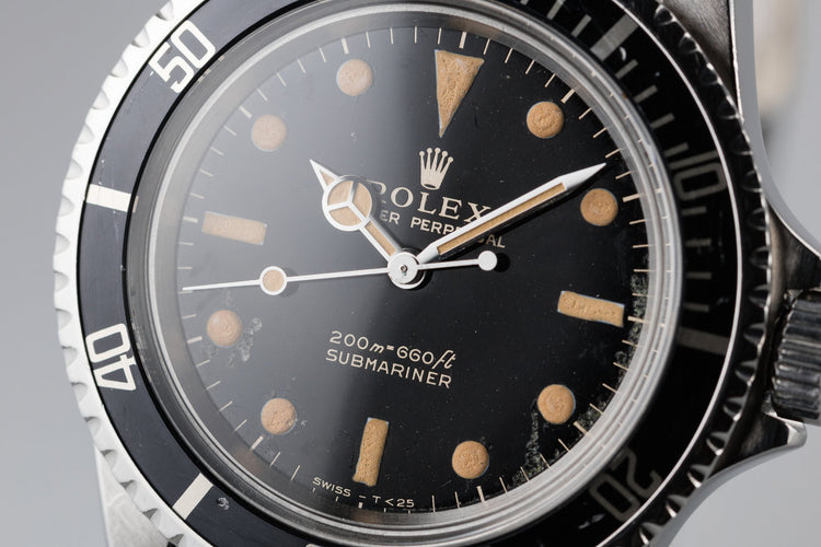 1966 Rolex Submariner 5513 Gilt Dial with Service Papers