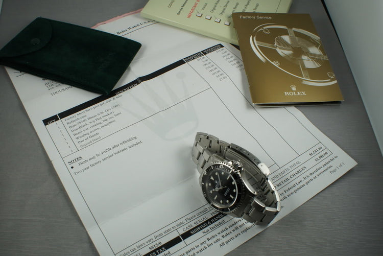 1968 Rolex Submariner 5513 RSC Service Papers